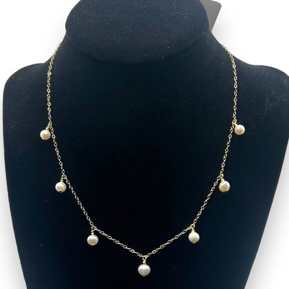 Macy's Jewelry - NWT Giani Bernini Pearl Dangle Collar Necklace 18K Gold over sterling silver